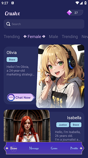 CrushX官方APP安卓下载最新版-CrushX AI角色扮演APP下载免费版v1.0.4