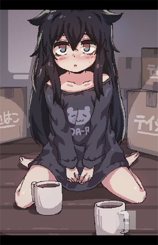 在阴暗的房间中和独孤的女孩子的物语